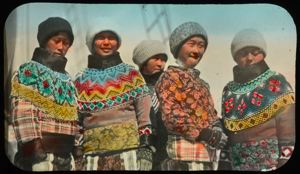 Image of Girls of South Greenland with Beaded Collars